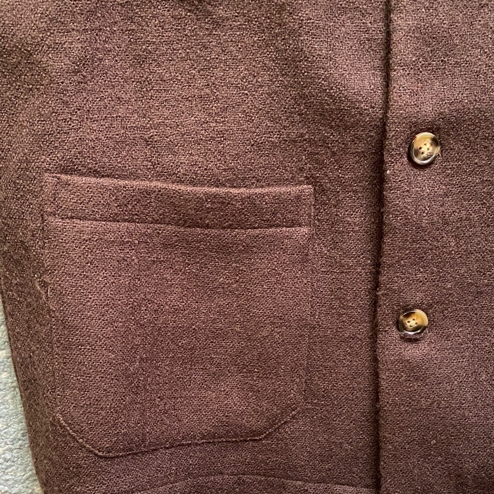 Quaker Marine Men's Dark Brown Wool Loafer Jacket M - Picture 4 of 13